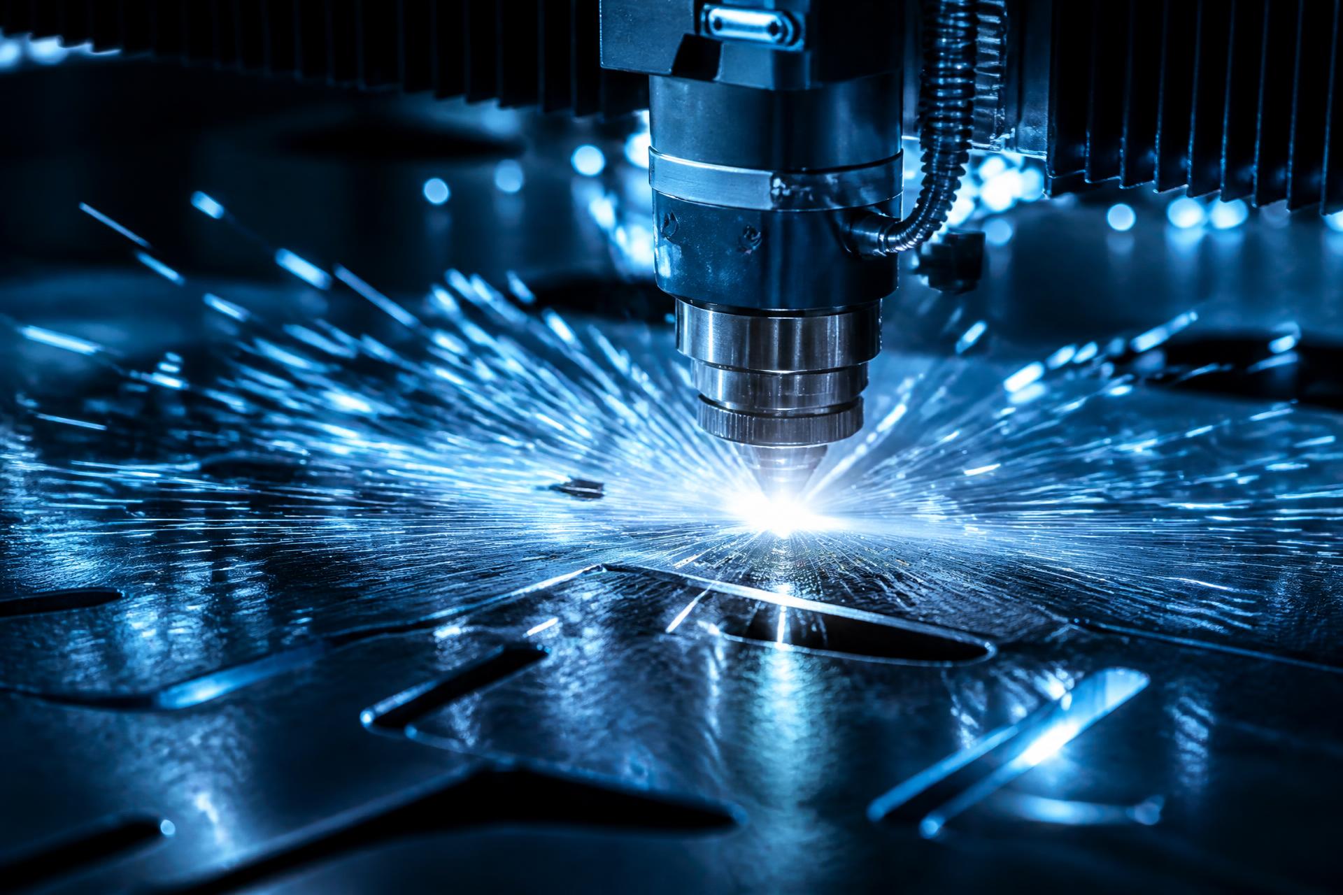 Fiber laser cutting steel at UCE Service Center